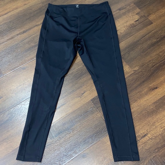 Z by ZELLA Black Spandex Tights Leggings 1X YOGA WORKOUT LOUNGE PLUS SIZE - Picture 3 of 10